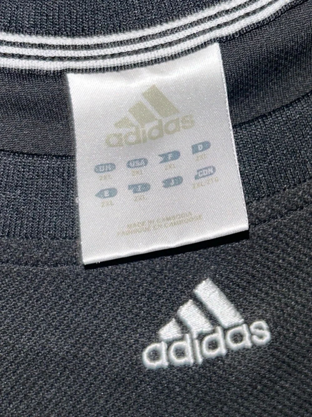 Vintage adidas Black and White Long-Sleeve Athletic Tee